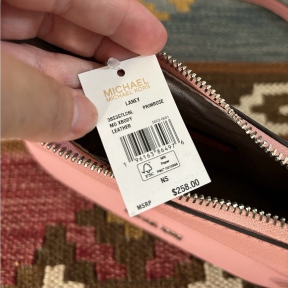 Michael Kors Laney Crossbody Bag Primrose Pink Silver tone - Picture 4 of 6